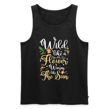 Floral Nature Wedding Pink - Men's Premium Organic Tank Top - black - Front - Michal (187cm)