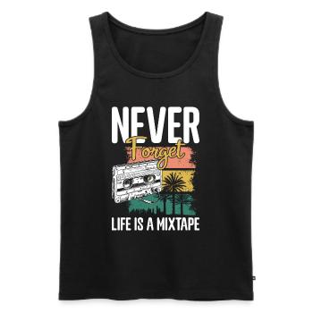Légende de la musique Rock Voiture ancienne - Débardeur bio Premium Homme - noir - Devant - Michal (187cm)