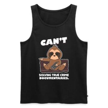 Wahres Verbrechen Faultiere Geschenk - Männer Premium Bio Tank Top - Schwarz - Vorne - AI Model Male 178 light (178cm)