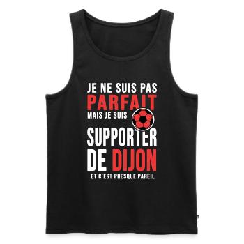 supporter foot Dijon humour football dijonnais - Débardeur bio Premium Homme - noir - Devant - Michal (187cm)