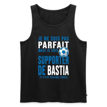 supporter football Bastia humour foot bastiais - Débardeur bio Premium Homme - noir - Devant - Michal (187cm)