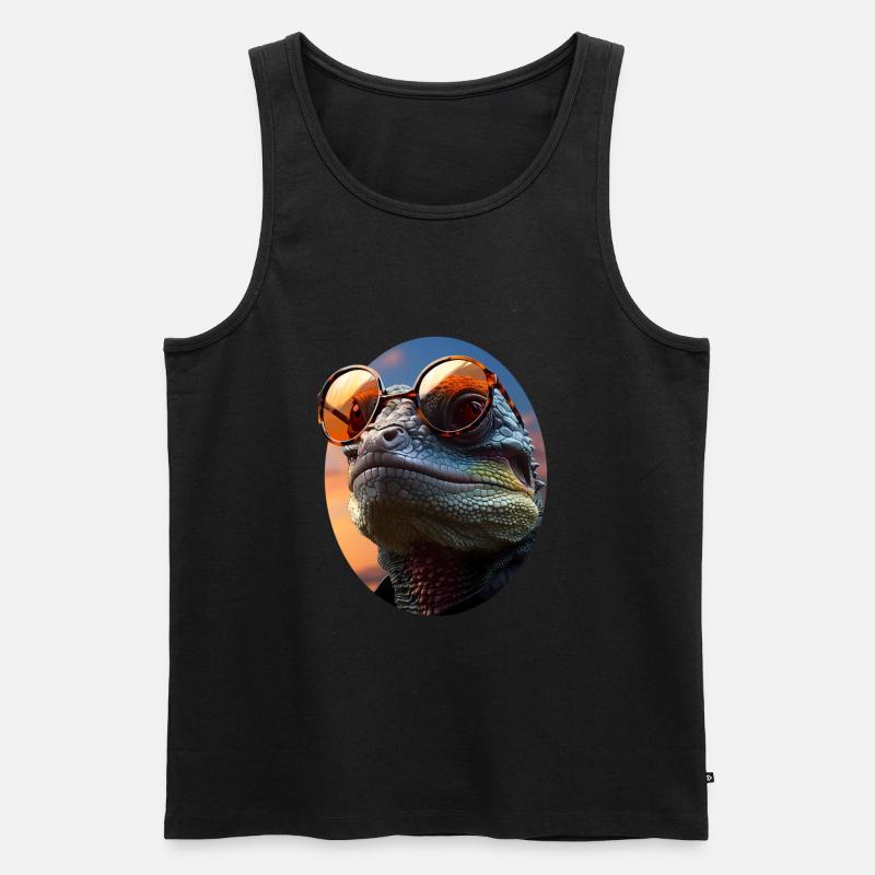 Chameleon - Männer Premium Bio Tank Top - Schwarz