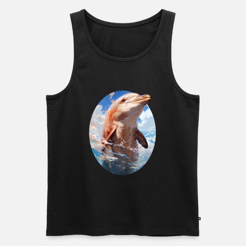 Delfin - Männer Premium Bio Tank Top - Schwarz