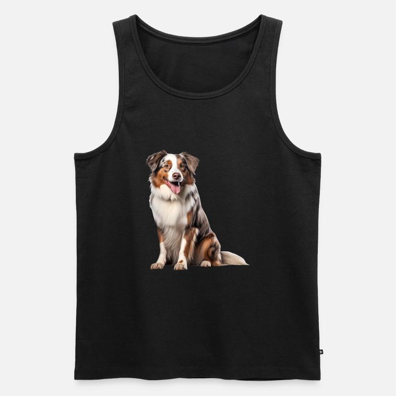 Australian Sheperd - Männer Premium Bio Tank Top - Schwarz