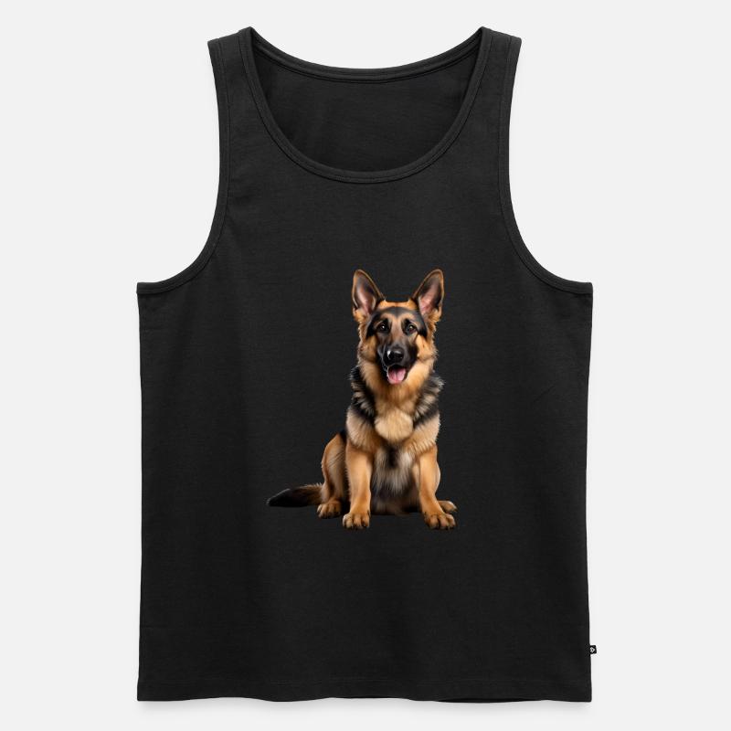 German Shepherd - Männer Premium Bio Tank Top - Schwarz