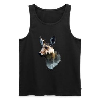 Kangaroo - Men's Premium Organic Tank Top - black - Front - AI Model Male 178 light (178cm)