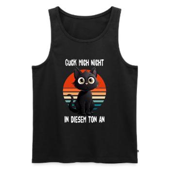 Guck Mich Nicht In Diesem Ton An Bombay Katze - Männer Premium Bio Tank Top - Schwarz - Vorne - AI Model Male 178 light (178cm)