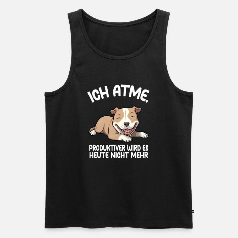 Pitbull - Männer Premium Bio Tank Top - Schwarz