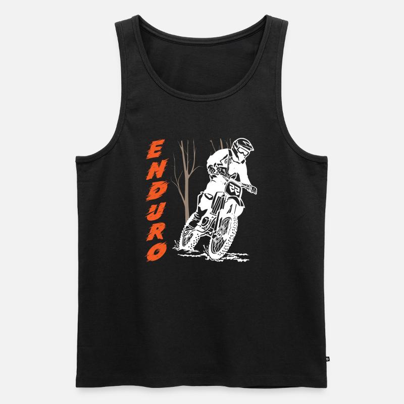 Enduro Motocross - Männer Premium Bio Tank Top - Schwarz