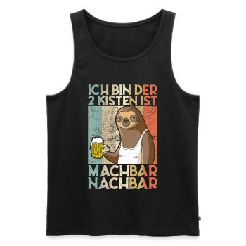 2 Kisten sind machbar Nachbar Einweihung Geschenk - Männer Premium Bio Tank Top - Schwarz - Vorne - AI Model Male 178 light (178cm)
