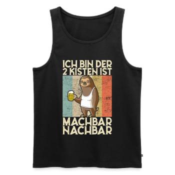 2 Kisten sind machbar Nachbar Einweihung Geschenk - Männer Premium Bio Tank Top - Schwarz - Vorne - AI Model Male 178 light (178cm)
