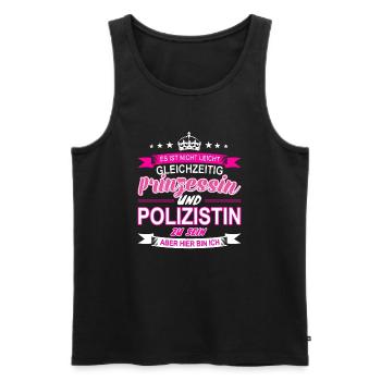 Polizistin - Männer Premium Bio Tank Top - Schwarz - Vorne - Michal (187cm)