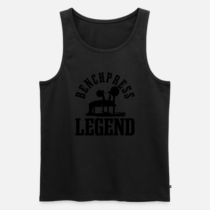 Benchpress Legend Fitnesstraining - Männer Premium Bio Tank Top - Schwarz