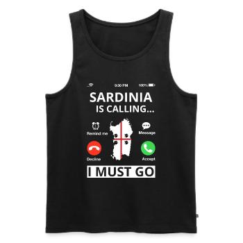 Sardinia flag Sardinian flag Sardegna flag - Men's Premium Organic Tank Top - black - Front - AI Model Male 178 light (178cm)