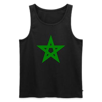MOROCCO STAR - Men's Premium Organic Tank Top - black - Front - AI Model Male 178 light (178cm)