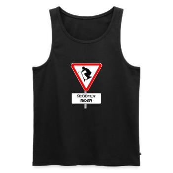 Priorität 2 - Männer Premium Bio Tank Top - Schwarz - Vorne - AI Model Male 178 light (178cm)