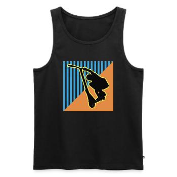 Tailgrab - Männer Premium Bio Tank Top - Schwarz - Vorne - AI Model Male 178 light (178cm)