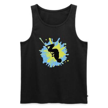 Backflip splash - Débardeur bio Premium Homme - noir - Devant - Michal (187cm)