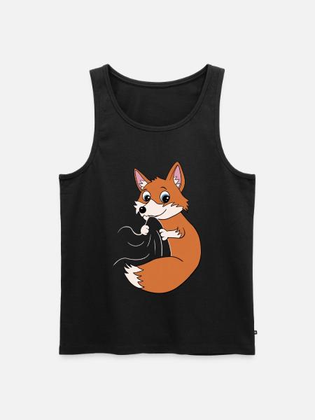 Süßer Fuchs Kinder - Männer Premium Bio Tank Top - Schwarz