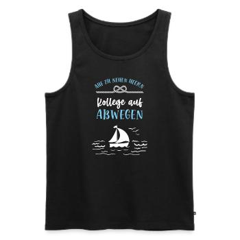 Abschied Kollege Jobwechsel neue Arbeit Job Beruf - Männer Premium Bio Tank Top - Schwarz - Vorne - Michal (187cm)