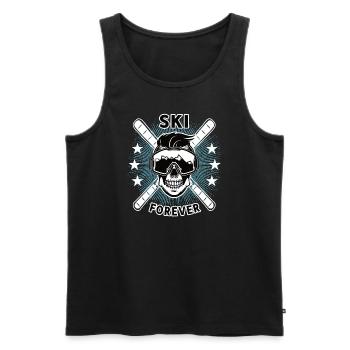 Ski Leidenschaft Liebe Skifan Skifahrer Skifahren - Männer Premium Bio Tank Top - Schwarz - Vorne - AI Model Male 178 light (178cm)