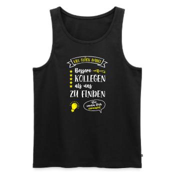 Kollege Abschied Kollegen Mitarbeiter Chef Arbeit - Männer Premium Bio Tank Top - Schwarz - Vorne - Michal (187cm)
