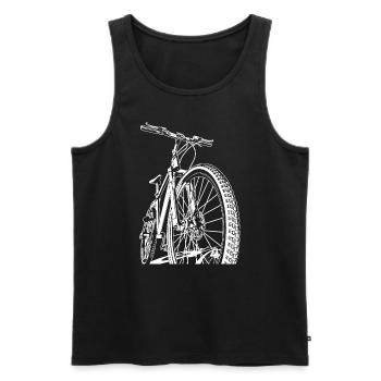 Bike, Mountainbike, MTB, Fahrrad - Männer Premium Bio Tank Top - Schwarz - Vorne - Michal (187cm)