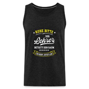 Lehrer Lustig Lehramt Studium Lehrkraft Referendar - Männer Premium Bio Tank Top - Anthrazit - Vorne - Alexander (188cm)