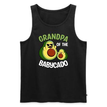 Grand-père de Babycado Guacamole Avocado Lover - Débardeur bio Premium Homme - noir - Devant - Michal (187cm)