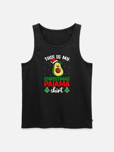 My Christmas Pajamas Avocado Guacamole - Men's Premium Organic Tank Top - black