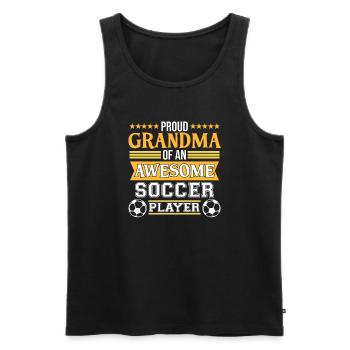 Football player clothing Football clothing for boys - Men's Premium Organic Tank Top - black - Front - AI Model Male 178 light (178cm)