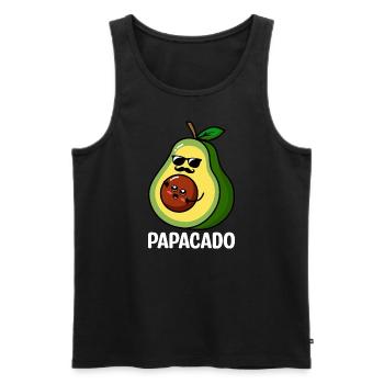 Papacado Avocado Guacamole Lovers Avocados - Men's Premium Organic Tank Top - black - Front - AI Model Male 178 light (178cm)