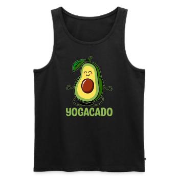 Yogacado Avocado Guacamole Lovers Avocados - Men's Premium Organic Tank Top - black - Front - Michal (187cm)