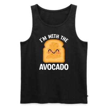 I'm with avocado guacamole lover avocados - Men's Premium Organic Tank Top - black - Front - Michal (187cm)