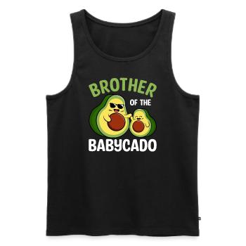 brother of Babycado Guacamole Avocado Lover - Men's Premium Organic Tank Top - black - Front - AI Model Male 178 light (178cm)