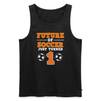 Future of football 1st birthday Sports player - Men's Premium Organic Tank Top - black - Front - Michal (187cm)