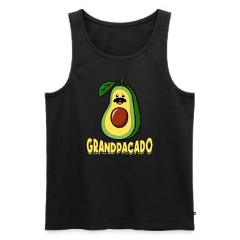 Grandpacado Avocado Guacamole Lovers Avocados - Men's Premium Organic Tank Top - black - Front - Michal (187cm)
