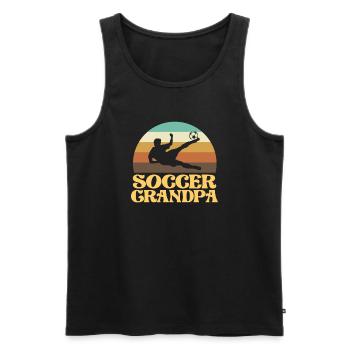 Football Father Clothing Men Football Coach Graphics - Men's Premium Organic Tank Top - black - Front - AI Model Male 178 light (178cm)