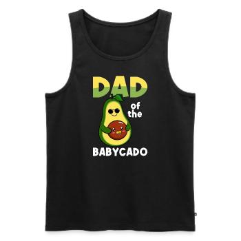Papa de Babycado Guacamole amateur d’avocat - Débardeur bio Premium Homme - noir - Devant - Michal (187cm)