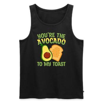 Love Avocado Toast Guacamole Lovers Avocados - Men's Premium Organic Tank Top - black - Front - AI Model Male 178 light (178cm)