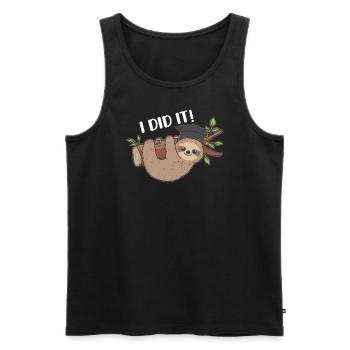 Cute Inertia Graduated Lazy - Men's Premium Organic Tank Top - black - Front - Michal (187cm)