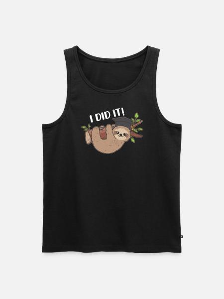 Cute Inertia Graduated Lazy - Men's Premium Organic Tank Top - black