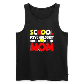 Psychologue scolaire Mama Professeur de psychologie Etudiants - Débardeur bio Premium Homme - noir - Devant - Michal (187cm)