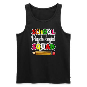 Escouade de psychologues scolaires Professeurs de psychologie Étudiants - Débardeur bio Premium Homme - noir - Devant - Michal (187cm)