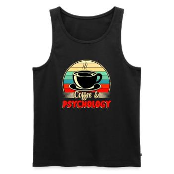 Café et psychologie Professeur de psychologie - Débardeur bio Premium Homme - noir - Devant - Michal (187cm)