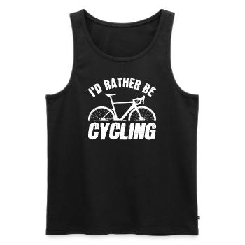 Chers amateurs de cyclisme Cyclistes - Débardeur bio Premium Homme - noir - Devant - AI Model Male 178 light (178cm)