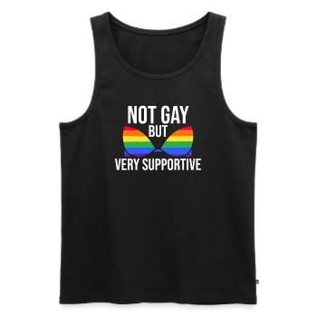 Non Gay Lesbian Lgbtq Pride Month Rights - Men's Premium Organic Tank Top - black - Front - Michal (187cm)