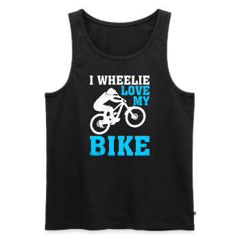 Love My Bike Bike Cycling Lovers - Men's Premium Organic Tank Top - black - Front - Michal (187cm)