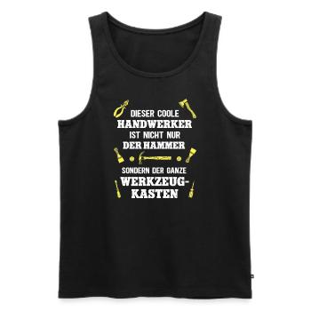 Du Bist Der Hammer Handwerker Profi Im Handwerk - Männer Premium Bio Tank Top - Schwarz - Vorne - AI Model Male 178 light (178cm)