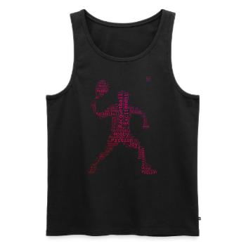 Pickleball Racquetball Jeux de pickleball Hommes - Débardeur bio Premium Homme - noir - Devant - Michal (187cm)